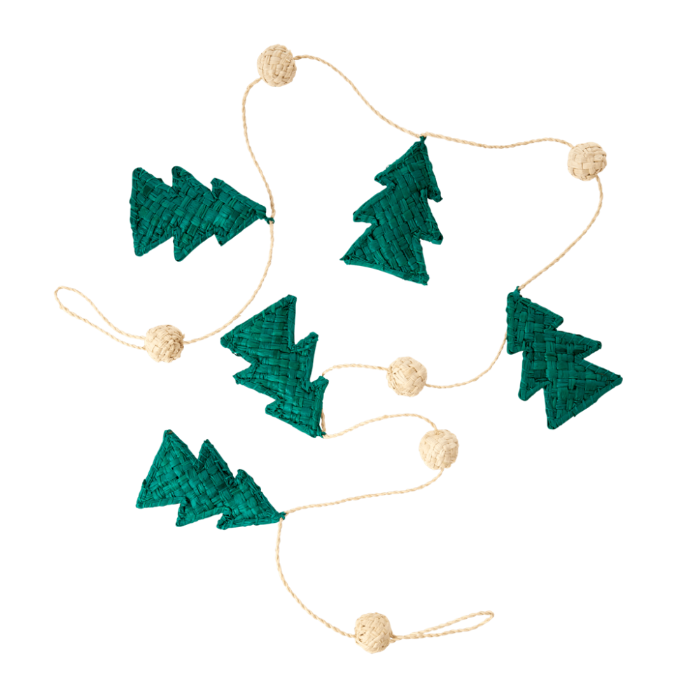 Raffia Christmas Tree Garland By Rice DK